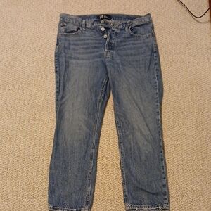 GAP Women's Relaxed Fit Denim Pants - Light Blue